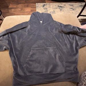 American Eagle velvet Cropped Hoodie